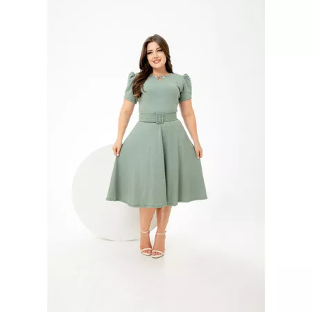 Vestido Godê com Cinto - Imagem 9