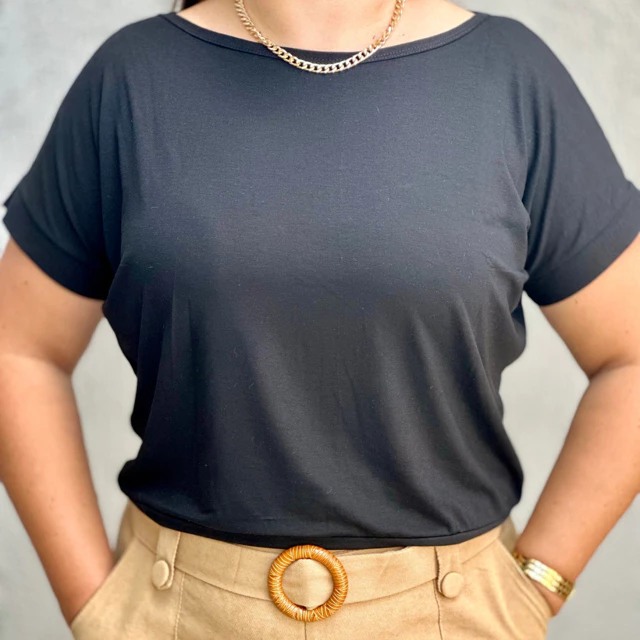 Blusa Feminina Básica Tecido em Malha - Imagem 3