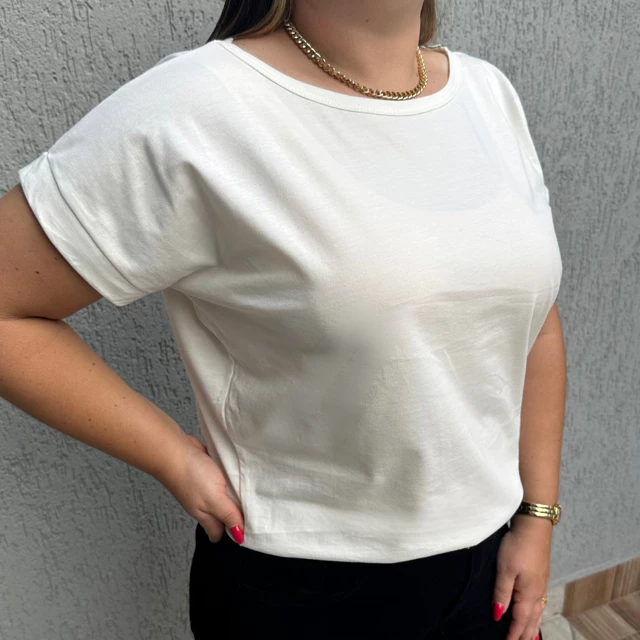 Blusa Feminina Básica Tecido em Malha - Imagem 5