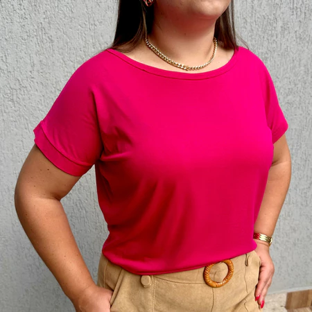 Blusa Feminina Básica Tecido em Malha - Imagem 7