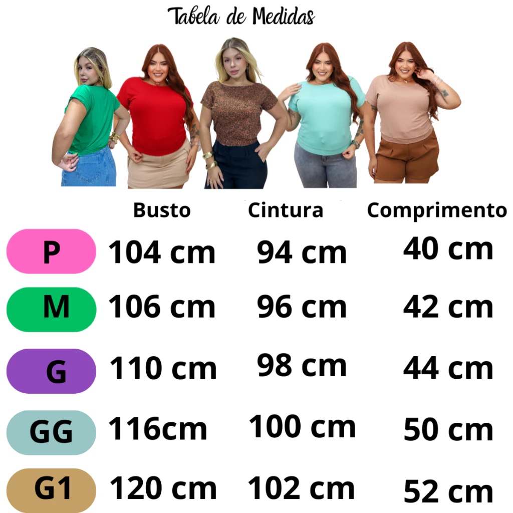 Blusa Feminina Básica Tecido em Malha - Imagem 11