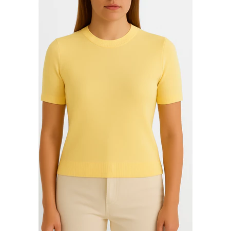 Blusa T-Shirt Tricot Modal Básica Manga Curta - Imagem 5