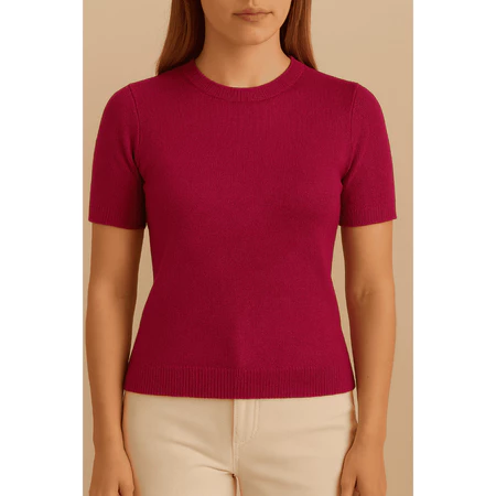 Blusa T-Shirt Tricot Modal Básica Manga Curta - Imagem 6