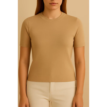 Blusa T-Shirt Tricot Modal Básica Manga Curta - Imagem 8