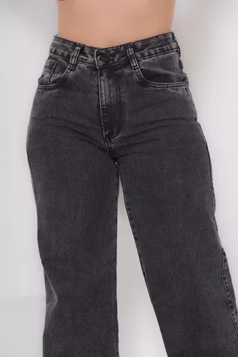 Calça Jeans Feminina Wide Leg Pantalona - Imagem 2