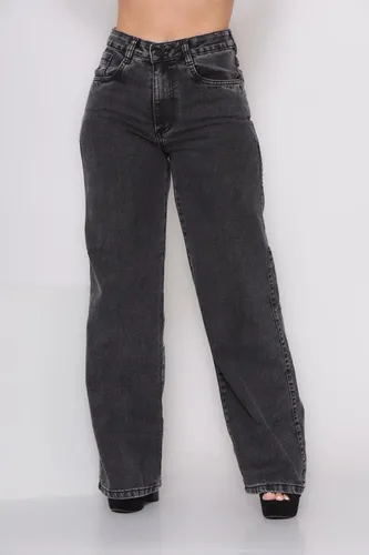 Calça Jeans Feminina Wide Leg Pantalona - Imagem 4