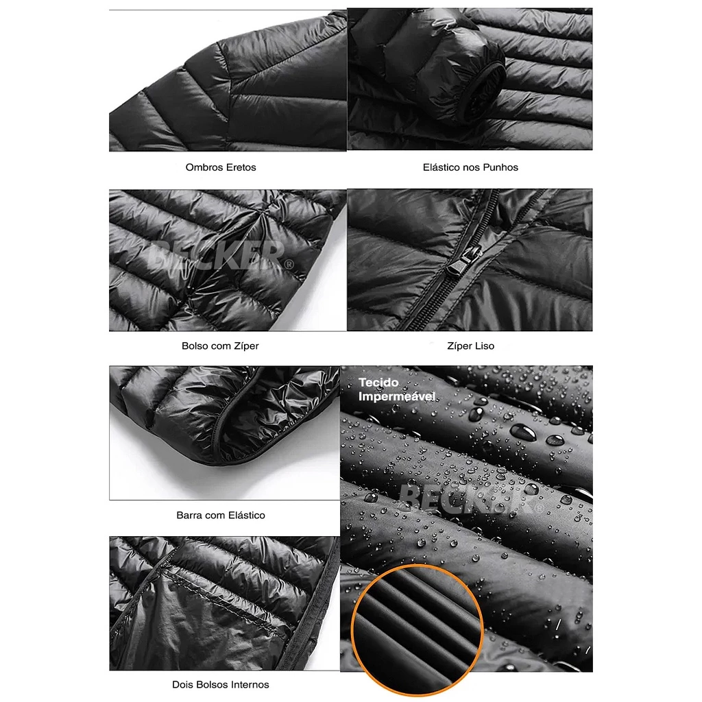 Jaqueta Bobojaco Impermeável com Bolsos e Capuz - Imagem 5