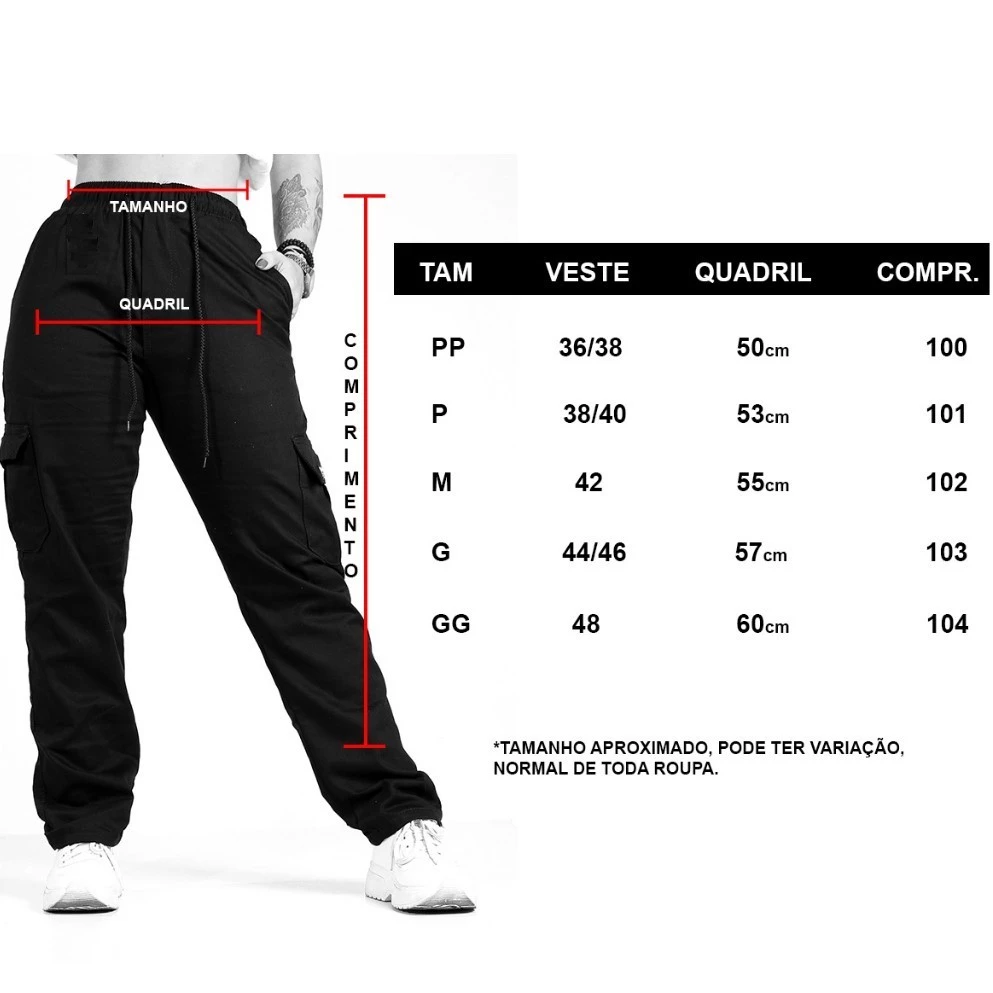Calça Cargo Feminina Sem Punho - Imagem 3