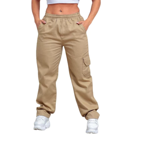 Calça Cargo Feminina Sem Punho